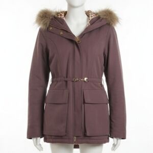 Italian fur trim parka Medium
